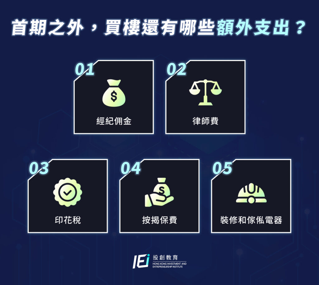 首期之外,買樓還有哪些額外支出?