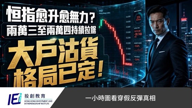 恒指反彈為何愈升愈無力？Ringo Sir 由一小時圖看穿大戶沽貨格局