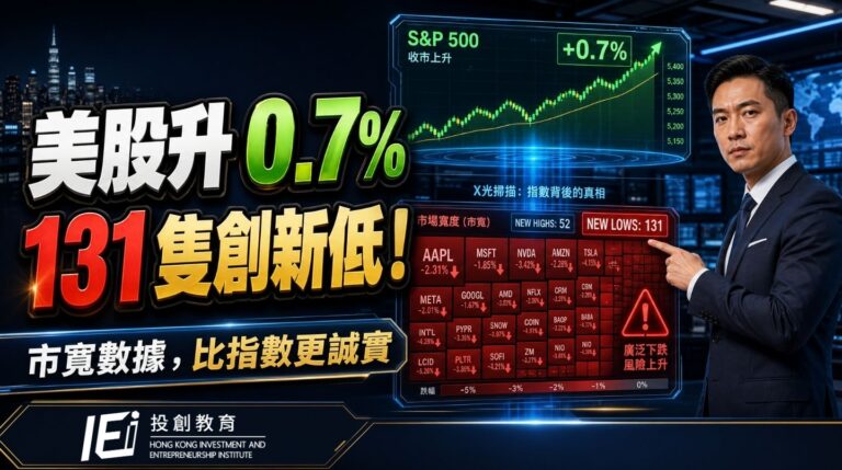 為何美股指數收升,個股卻普遍下跌?市寬數據點解比指數更誠實
