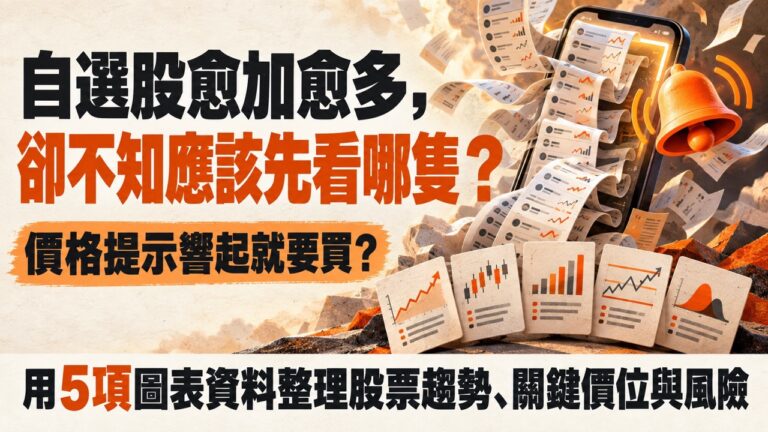 返工冇時間睇市?股票觀察清單應保留的5項技術分析重點,從大市方向、個股走勢、支持阻力到突破確認與風險條件
