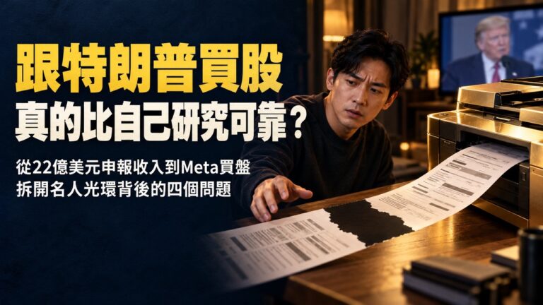 特朗普申報2025年度收入逾22億美元,跟他買Meta就能身家上升?拆開政策影響力與散戶最容易忽略的入場條件
