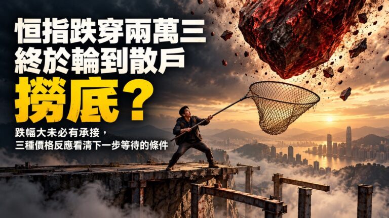 恒指跌穿23,000,美股反彈也救不了港股?從市場分歧,看清撈底、追沽與等待的部署條件